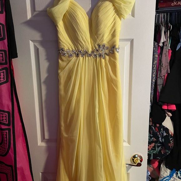 Yellow Pageant Prom Dress - Picture 1 of 3